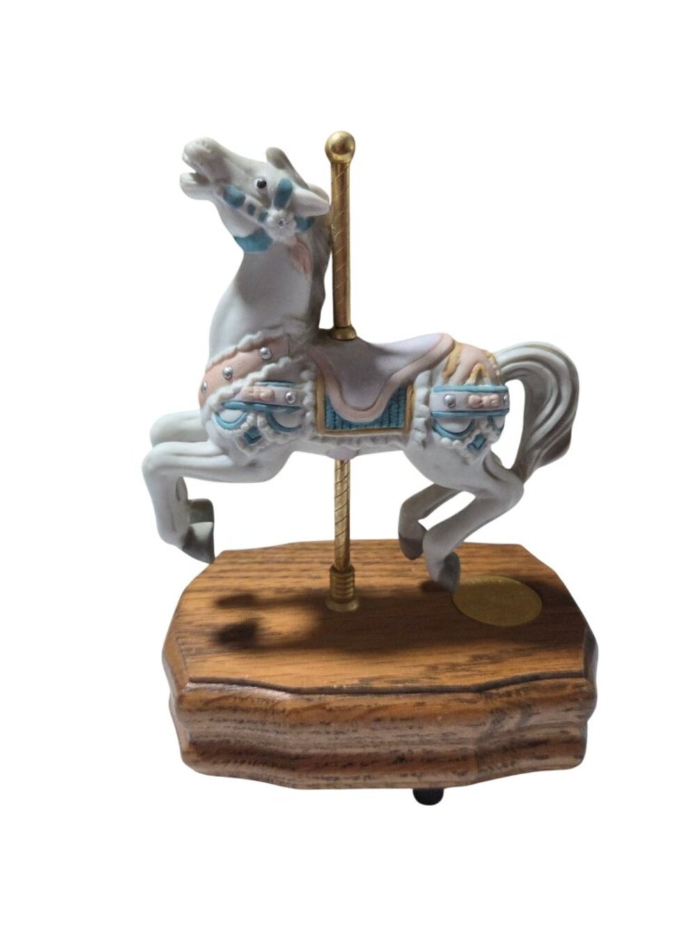 Lefton Carousel Collection Porcelain Horse Figurine Music Box The Sting 1988